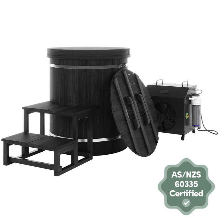 Brazen Recovery 1-Person Barrel Ice Bath with 1HP Chiller